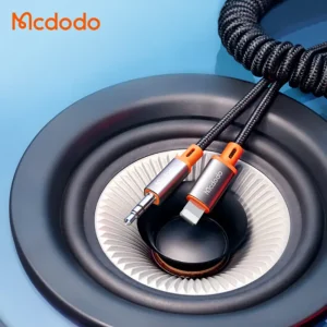 کابل تبدیل لایتنینگ به AUX فنری مک‌دودو مدل CA-0890 طول 180 سانتی‌متر