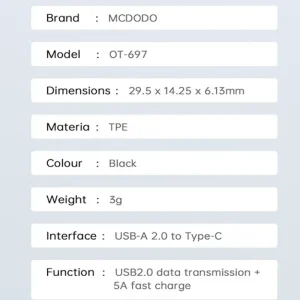 تبدیل تایپ سی به USB مک دودو مدل MCDODO OT-6970