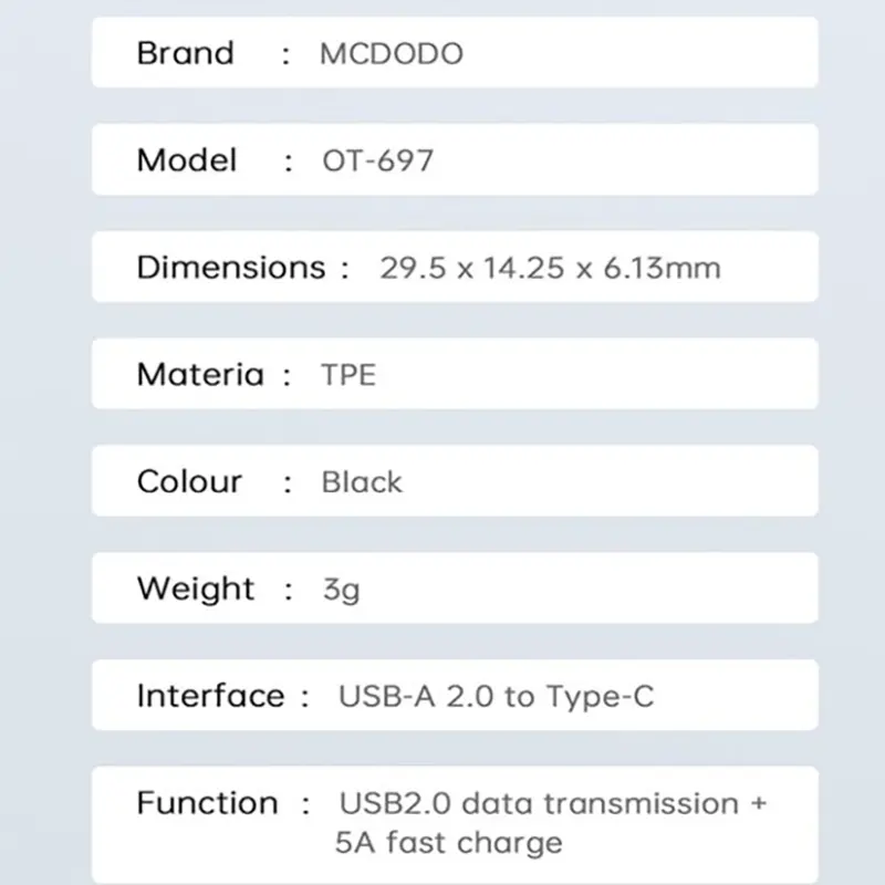 تبدیل تایپ سی به USB مک دودو مدل MCDODO OT-6970
